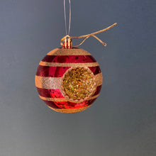Afbeelding in Gallery-weergave laden, Kerstbal Antique Gold Glitter