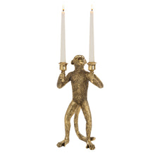 Afbeelding in Gallery-weergave laden, Monkey Holding Candle Holders Tabletop Gold 39 cm
