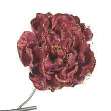 Afbeelding in Gallery-weergave laden, Glitter Peony on Clip Pink Purple Gold 19 cm
