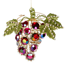 Afbeelding in Gallery-weergave laden, Wire Jewel Grape Bunch Ornament Purple Green 14 cm
