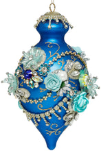 Afbeelding in Gallery-weergave laden, Glass King’s Jewel Finial Ornament Ornament Blue 20.5 cm
