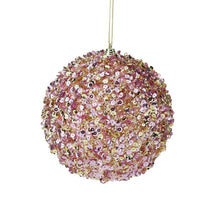 Afbeelding in Gallery-weergave laden, Seq Bauble Ornament Lt Pink Gold 15 cm
