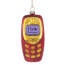 Afbeelding in Gallery-weergave laden, Glass Xmas Mobile Phone Ornament Red Gold 11.5 cm
